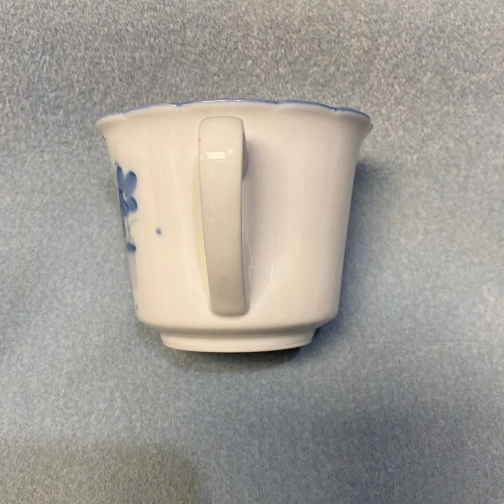 2  STEELE HAND PAINTED PORCELAIN DE CHINE CUP Blues (set of two)